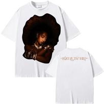 TEMS Unisex Merch Born in The Wild Tour T-Shirt 2025 NEW Harajuku High Quality Graphic Printing Tees XS balta