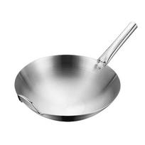 ZISIZ 30cm 201 Stainless Steel Stir-fry Wok (2-Pack)