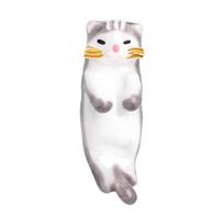 Elegant Feline Pin With Safety Closure Artistic Metal Brooch For Artistic Event And Casual Occasions pilka spalva