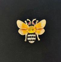 Stylish Rhinestone Bee Brooches for Women Unisex Crystal Glass Insect Pins Event Funny Gifts New Year Friends Decoration
