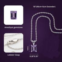 100 %Tone For Women 7 *9Mm Topaz Pendant Ladies Amethyst Stone Pendant Necklaces Anniversay Giveaway Gifts JewelryTrendy Pendant