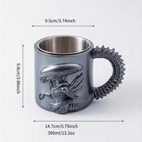 1PC New Xenomorph Mug 3D Flat Heat Transfer Alien Coffee Cup for Home And Office 401-500ml