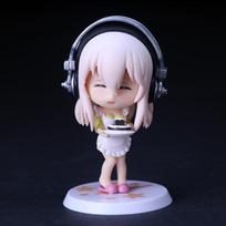 10CM Anime Figūrėlė Super Sonico Darbinis Maudymosi Kostiumas Kostiumas Važiuoklė Q Versija Modeliai Lėlės Žaislas Dovana Kolekcijai Dėžutėje Ornamentas PVC Audinys No box white