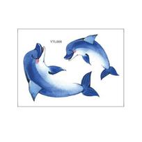 Tamsoje šviečiantis „Dolphin“ tualeto lipdukas Nuimamas lipnus vandeniui atsparus PVC Svetainės sienos Menas Vonios kambario tualeto dangčio dekoravimo lipdukas mėlyna