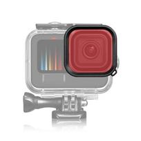 PULUZ Square Housing Diving Color Lens Filter For GoPro HERO13 Black /12 Black /11 Black /10 Black /9 Black, Only for PU527 Diving Case rožinė
