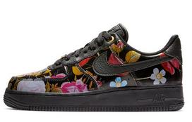 Nike Air Force 1 Low Black Floral Women's AO1017-002 36.5
