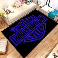Retro H-Harleys Racing Moto Living Room Non-Slip Area Rug Soft Carpet for Bedroom Kids Playroom Sofa,Home Decor Doormat Gift 40x60cm