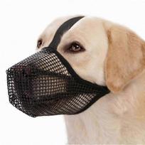 XL Breathable Mesh Dog Muzzle, Anti-Bite Anti-Chew Licking Guard juoda