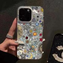 Fashion Retro Planet Cosmos Phone Case For iPhone 17 16 15 14 13 12 11 Pro Max XR XS MAX 7 8 PLUS INS Shake Proof Laser Cover iPhone 15 Pro Max