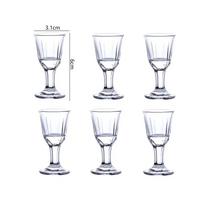 10ml/15ml Luxury Shot Glass Transparent Baijiu Glass High Footed Wine Glass Party Classic Glass Cups Wine Utensils Bar Glassware 6pcs