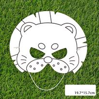 20PCS Children's Fun Cartoon DIY Painting Mask Kindergarten Gift Handmade Graffiti Mask Children's Day Fun Animal Mask Dress Up 10pcs liūtas