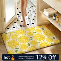 Soft Absorbent Non-Slip Rug Pattern lemon pattern Floor Mat Home Decor Doormat Bedroom Floor Mat Shower Carpet 40x60cm