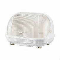 Dish Drainer with Lid Removable Drainboard Covered Drainage Rack Fast Draining