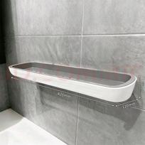 Suction Cup Wall-Mounted Bathroom Shelf Towel Rack - No-Drill Vanity or Kitchen Sink Storage