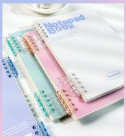 B5 A5 Refillable Loose Leaf Notebook, 10-Hole Lined Journal, Smooth Writing Notebook for Students School Office