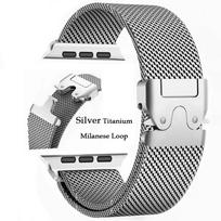 Milanietiško tipo titano apyrankės Apple Watch Series 11 10 9 5 4 SE 8 7 6 46mm-42mm-41mm-45mm-44mm 40mm Ultra 2 49mm Priedai 40-41-S11-S10 42mm gray