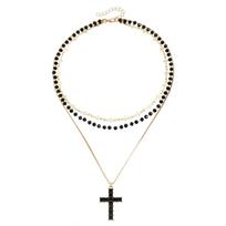 Accessories Creative Cross Necklace Female Dark Girl Sexy Spice Girl Style Personality Items white