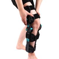 Hinged ROM Knee Brace - Carbon Fiber Post Op Knee Immobilizer Lightweight Adjustable Leg Braces Medical Orthopedic one size