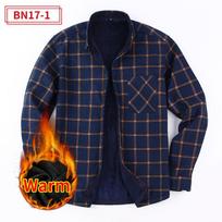 Men's Winter Flannel Shirt Jackets With Sherpa Lined Long Sleeve Button Down Fleece Shirts for Men Casual Warm Plaid Thermal Shirt With Pockets S