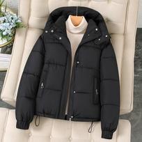 Women's Trendy Fashion Hooded Thick Down Cotton Jacket L