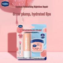 Vaseline Sweet Peach Lip Balm Duo with Lip Brush