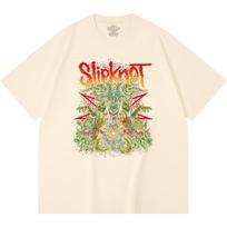 230 Gsm 100% Cotton Heavy Metal T-Shirt  Rock Band Popular Music Print Unisex Heavy Cotton T Shirt XS abrikosas