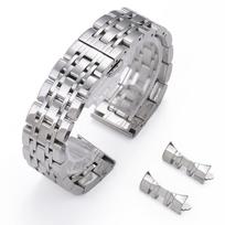 12/14/16/18/19/20/21/22mm vientiso nerūdijančio plieno laikrodžio apyrankė Tissot, Citizen, Armani laikrodžiams, drugelio tipo sagtimi, metalinė riešo apyrankė 12mm sidabras