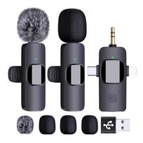 Wireless Lavalier Microphones Highly Sensitive Clear Sound Wireless MIC Intelligent Noise Reduction Wireless ClipOn Microphones juoda