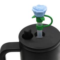 Silicone Rose Flower Straw Cover Heat-resistant Straw Covers Cap Cup Accessorie for Stanley Cup
