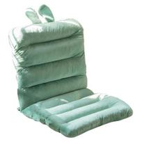 Foldable Cushion Lazy Sofa Indoor Chaise Lounger Back Folding Chair Cushion Moisture Absorption 4-hole Positioning Seat Pad for Living Room Bedroom žalia