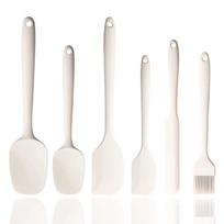Grey 6Pcs Silicone Spatula Set Food Grade Non Stick Heat Resistant Spatulas Turner for Cooking Baking Mixing Baking Tools balta