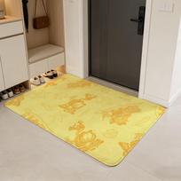 Anime G-Garfield grindų kilimėlis Flanelinis durų kilimėlis Neslystantis Sugeriantis Plaunamas Vidaus namų kilimas 40x60cm brown