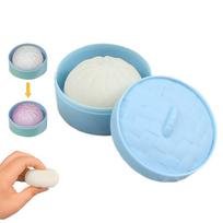 Toys Blue Dumpling Squishes Stress Balls Fidget Sensory Simulation Food Squishies Bun with Steamer Squeeze Dough Ball Gift Presents