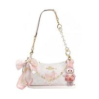 COACH shoulder bag [Customized bag] Teri 25 brand micro-label detachable strap bow silk scarf extension chain printed Flower drunk basic style balta