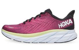 HOKA ONE ONE Clifton 8 Ibis Rose Pink Green Women's 1119394-BGIR 38.5