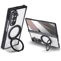 For Samsung Galaxy Z Fold 7 Case Hard transparent With Ring Stand Magnetic Protective Back Cover Case For Z Fold 7 Phone Shell Galaxy Z Fold7 juoda