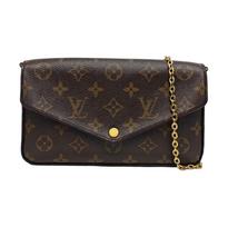 [Pre-Owned] Felicie Pochette Classic Monogram Coated Canvas And Leather Three-In-One Chain Bag - Good #1RR14PK ONE SIZE gray