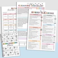 Family Cleaning Schedule Organizer: Daily, Weekly, Monthly Plan & Checklist