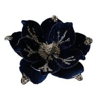 Dirbtinės puansetijos gėlės šakelės Velvetas Blizgučiai Magnolijos žiedas su koteliu Kalėdinės eglutės papuošimai Kalėdų Naujųjų metų vakarėliui Vestuvių šventės dekoras