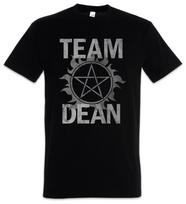Team Dean Men's T-Shirt Supernatural Fun Logo Pentragram Logo Pentacle Flaming L