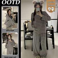 German Velvet Women's Pajama Set - Korean Style Warm Homewear for Autumn/Winter L (Recommended 98-118 jin)