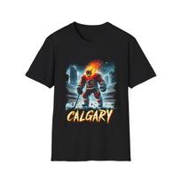 Burn with Fear - Calgary Flames Horror Mashup T-Shirt 3XL