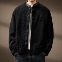 Premium Retro Knit Two-Piece Men's Winter Down Jacket - 90% Duck Down Fashion Coat L (suitable for 65-75 kg)