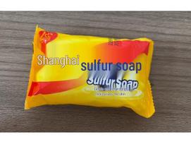 Sea Sulfur Mite-Killing Antibacterial Soap 85g - Classic Lanolin Soap for Hand & Foot Washing 85g red