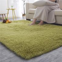 Nordic Long Pile Area Rug žolės žalia spalva
