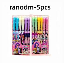 Kpop Demon Hunters Erasable Gel Pen Refillable Retractable Black Ink Friction School Office Supplies NEW 0.5mm for Kid Friendly Entertaining Fun 2 pink