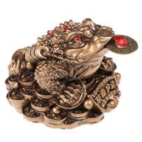 Feng shui rupūžės pinigai LUCKY Fortune Wealth Kinų auksinė varlė rupūžė moneta stalo papuošalai Laimingos dovanos Automobilio papuošalai bronza
