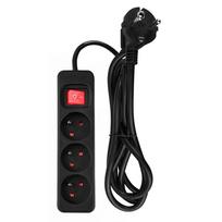 Extension Cord Strip 1.5M, 3X1.5Mm2, 3G, Black, On/Off