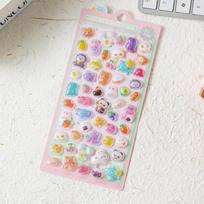 Japanese cartoon 3D hollow relief DIY planner decorative stickers designed for children water cups plus phone cases white