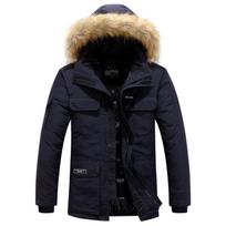 Winter Plus Size Cotton Clothes Tooling Multi-bag Thickened Warm Jacket Hat Can Be Removed Cotton Clothes M